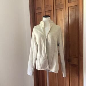 Faded Glory Oatmeal Zippered Sweatshirt, Size XL